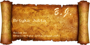 Brtyka Jutta névjegykártya